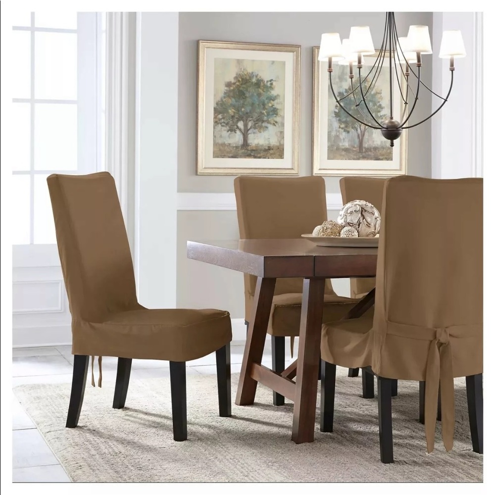 New no tags Furniture Slipcover Relaxed Fit Smooth Suede Grey 2 Pack